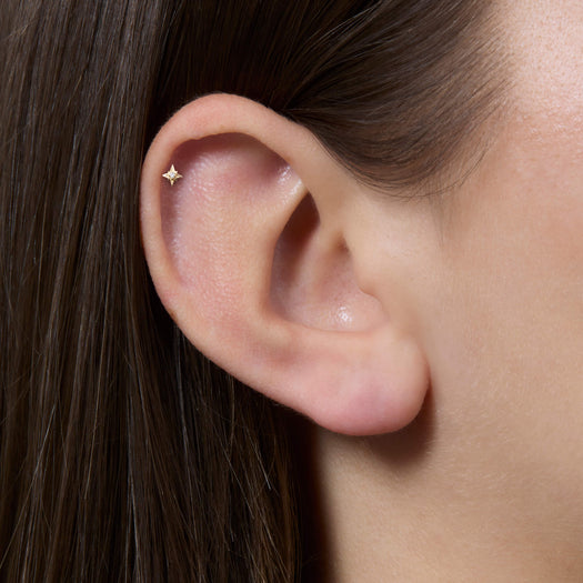 Stone And Strand Tiny Diamond Gold North Star Flat Back