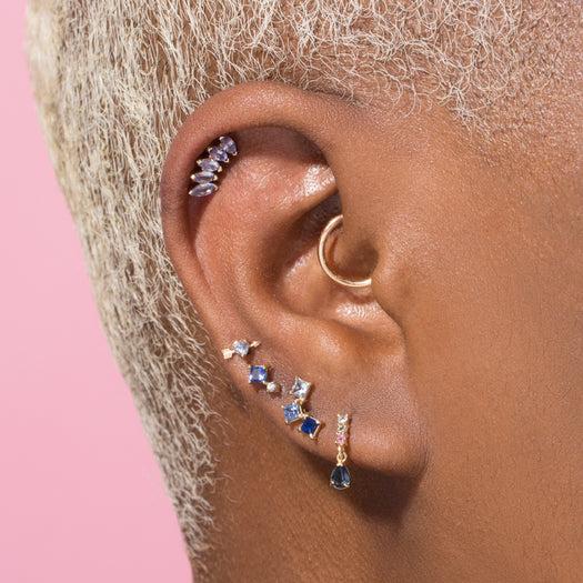 Stone And Strand Tiny Unicorn Gradient Drop Earrings