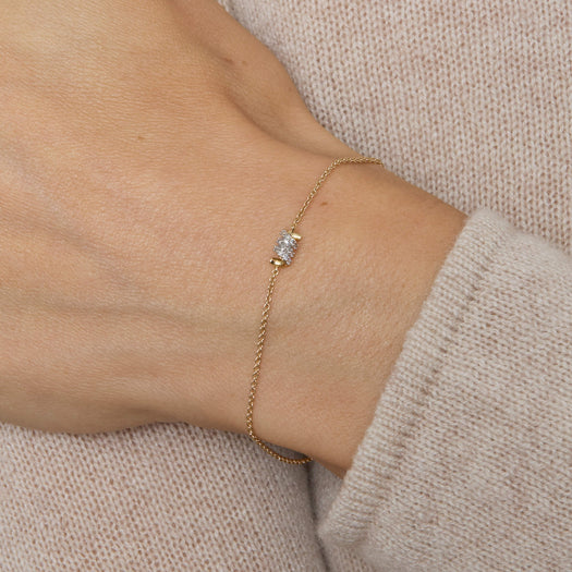 Stone And Strand Twinkling Twine Pave Chained Bracelet