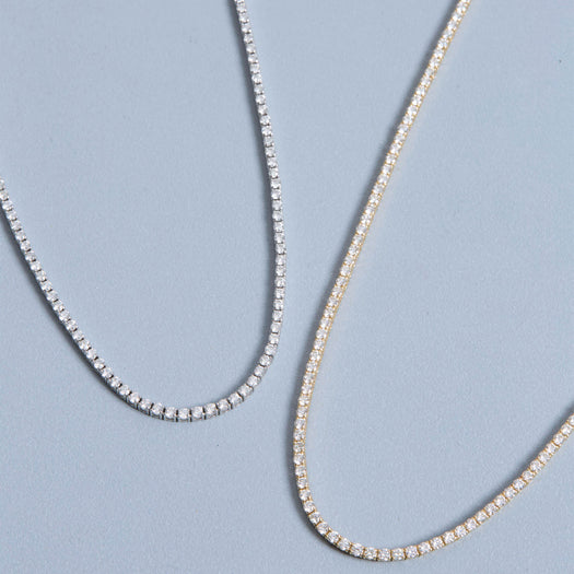 Stone And Strand Unflippable Tennis Choker In White Gold
