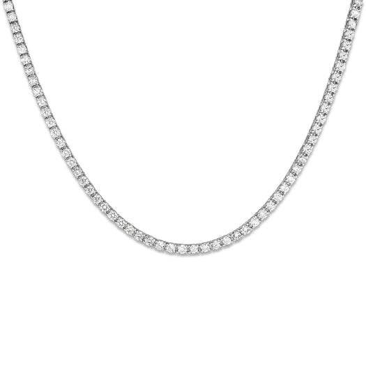 stone and strand Unflippable Tennis Choker In White Gold