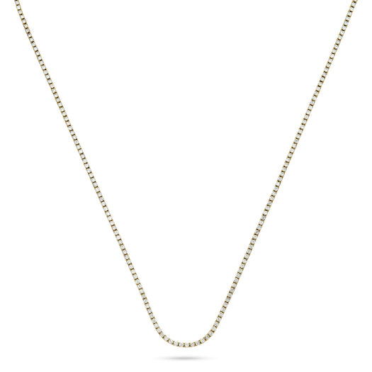 Stone And Strand Unflippable Tennis Necklace In Yellow Gold