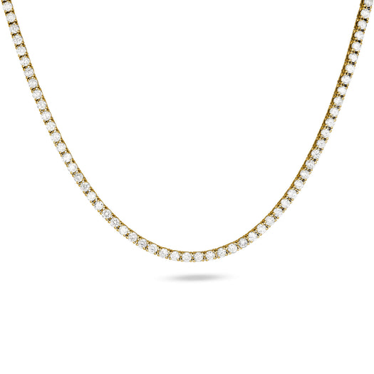 stone and strand Unflippable Tennis Necklace in Yellow Gold