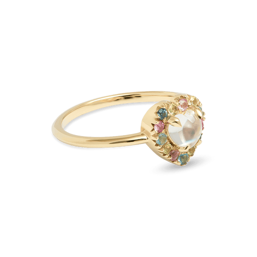Stone And Strand Unicorn Rainbow Moonstone Heart Ring