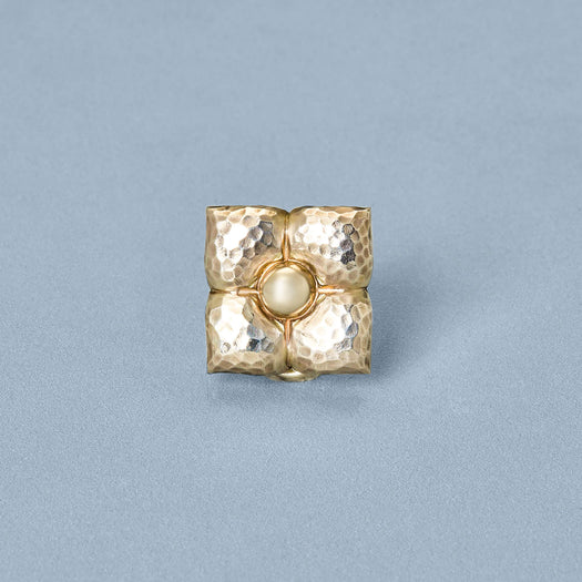 Stone And Strand Vintage Silver Flower Clip On Earrings