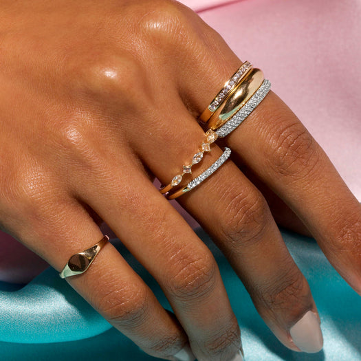 Stone And Strand White Gold Bold Pave White Diamond Band