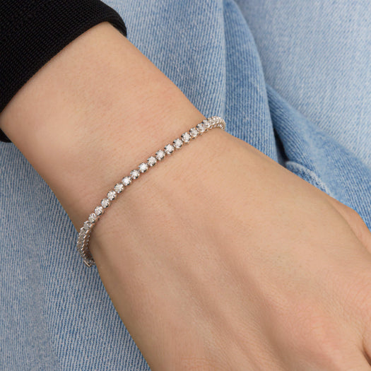 Stone And Strand White Gold Noble Diamond Tennis Bracelet