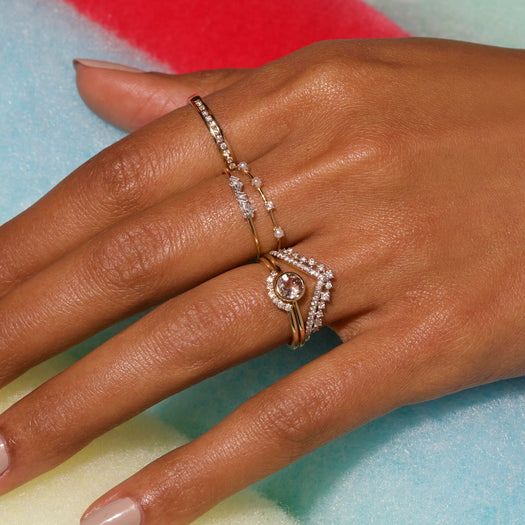 Stone And Strand White Gold Pave Diamond Curve Band