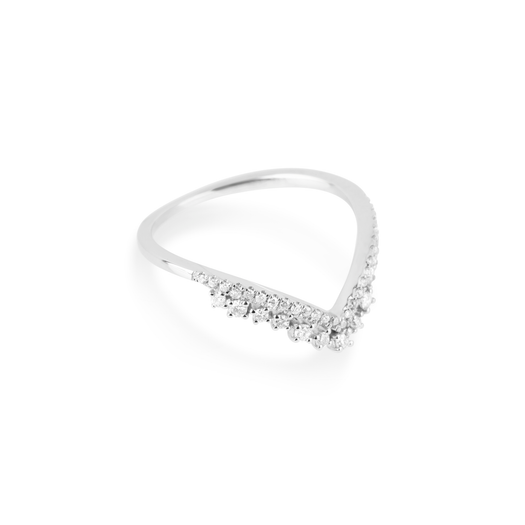 Stone And Strand White Gold Pave Diamond Curve Band