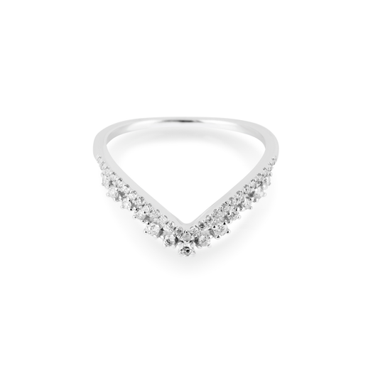 stone and strand White Gold Pave Diamond Curve Band