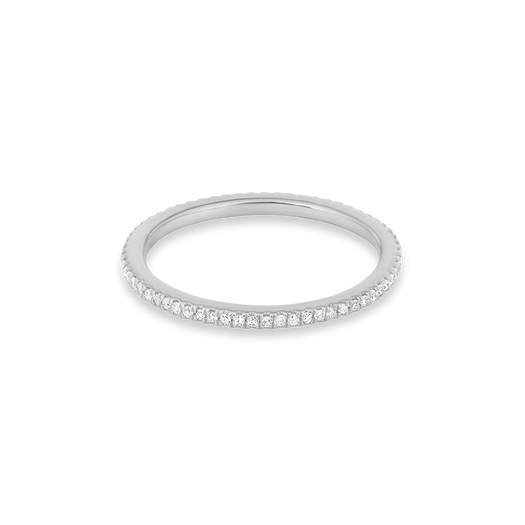 stone and strand White Gold White Diamond Pave Eternity Band