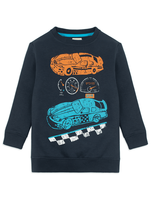 stone harbor BOY'S FLEECE RACING GRAPHIC SWEATSHIRT