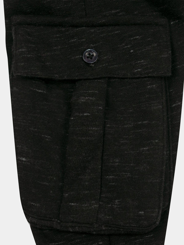 Stone Harbor BOY'S TEXTURED BLACK FLEECE CARGO JOGGER