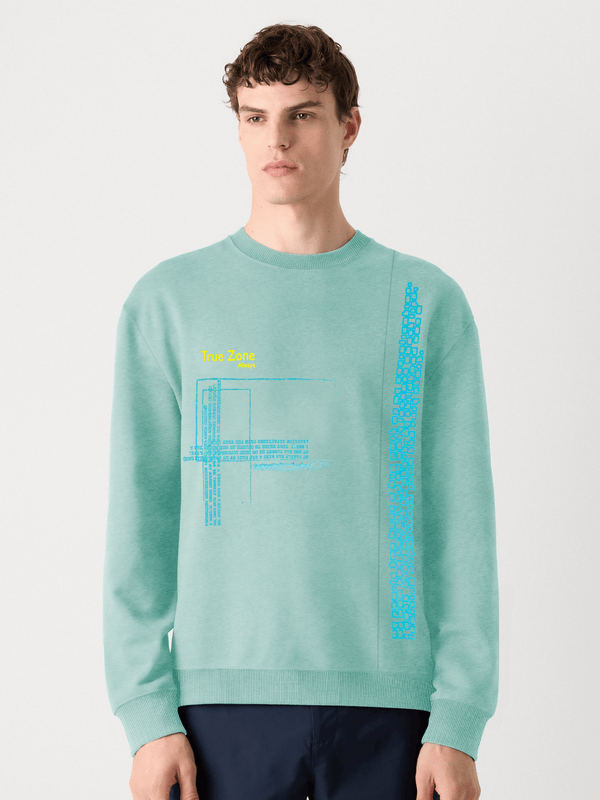 stone harbor MEN'S EXLCUSIVE TEAL FLEECE SWEATSHIRT