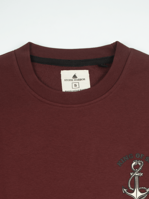 Stone Harbor MEN'S SIGNATURE BURGUNDY FLEECE SWEATSHIRT