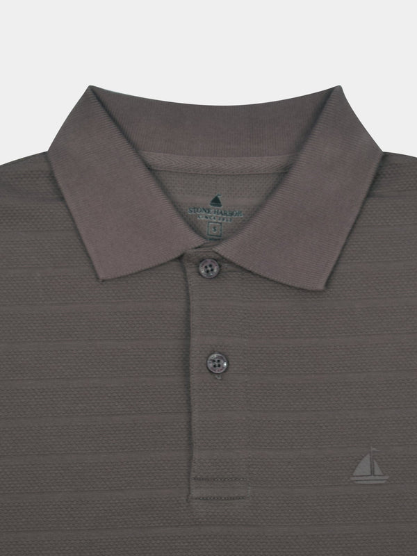 Stone Harbor MEN'S SIGNATURE PLUM POPCORN POLO SHIRT