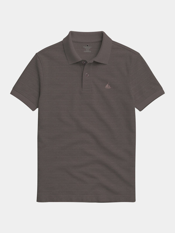 stone harbor MEN'S SIGNATURE PLUM POPCORN POLO SHIRT