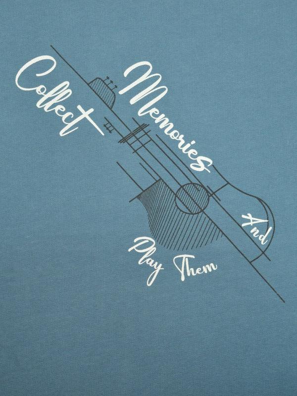 Stone Harbor MEN'S SLATE BLUE FLEECE DROP SHOULDERS SWEATSHIRT