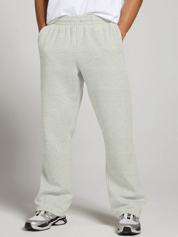 stone harbor MEN'S TEXTURED GREY FLEECE JOGGER TROUSER