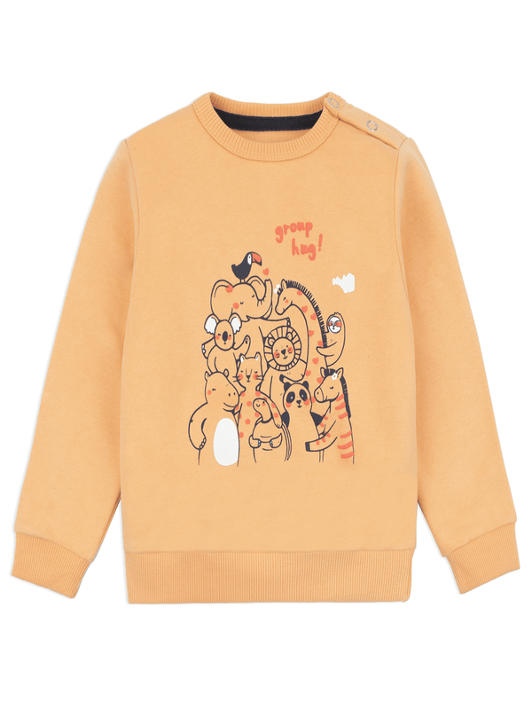 stone harbor MINI GIRL'S GROUP HUG FLEECE SWEATSHIRT