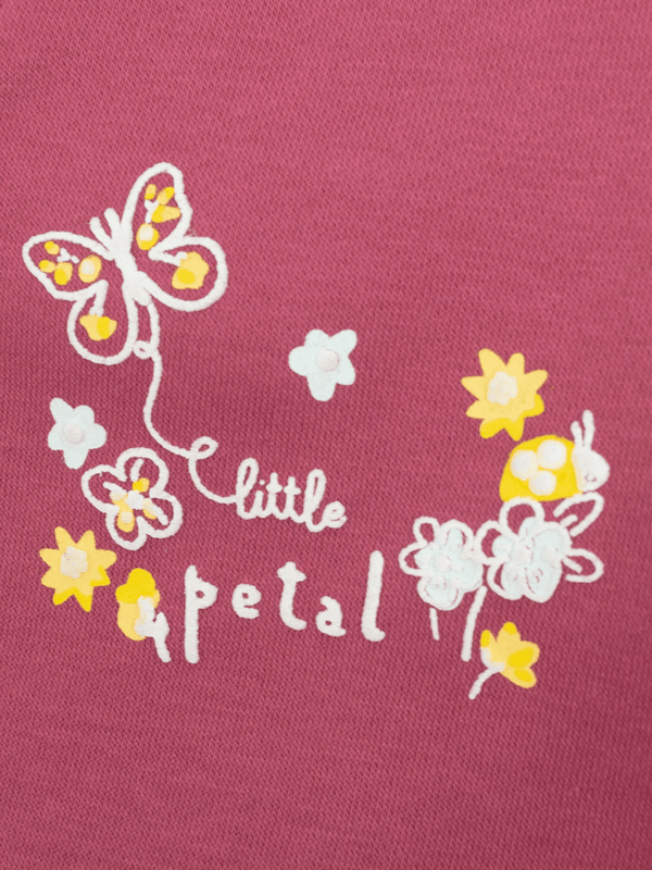 Stone Harbor MINI GIRL'S LITTLE PETAL FLEECE ROMPER