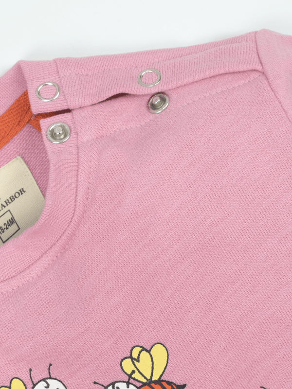 Stone Harbor MINI GIRL'S SWEETHEARTS PINK SWEATSHIRT