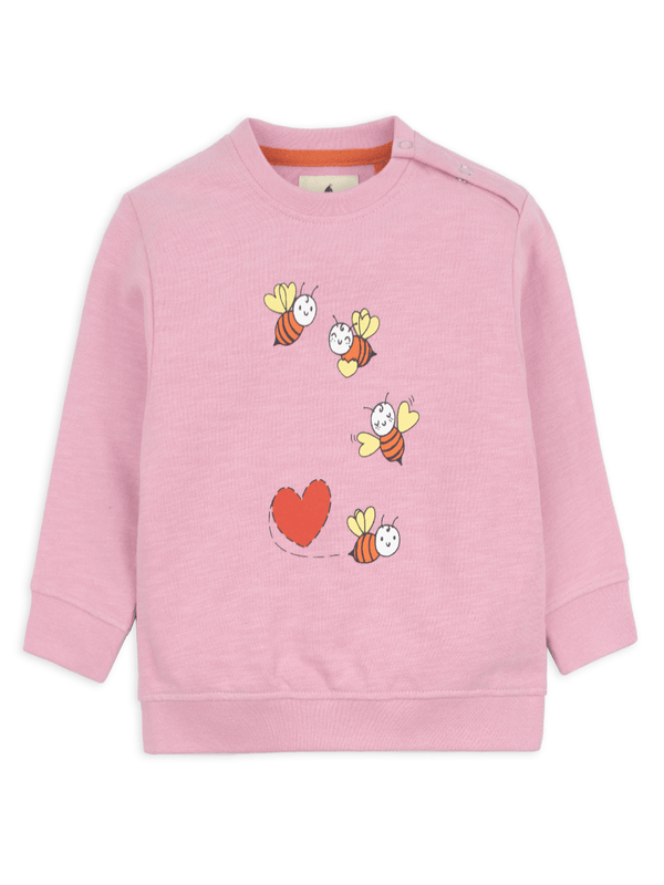 stone harbor MINI GIRL'S SWEETHEARTS PINK SWEATSHIRT