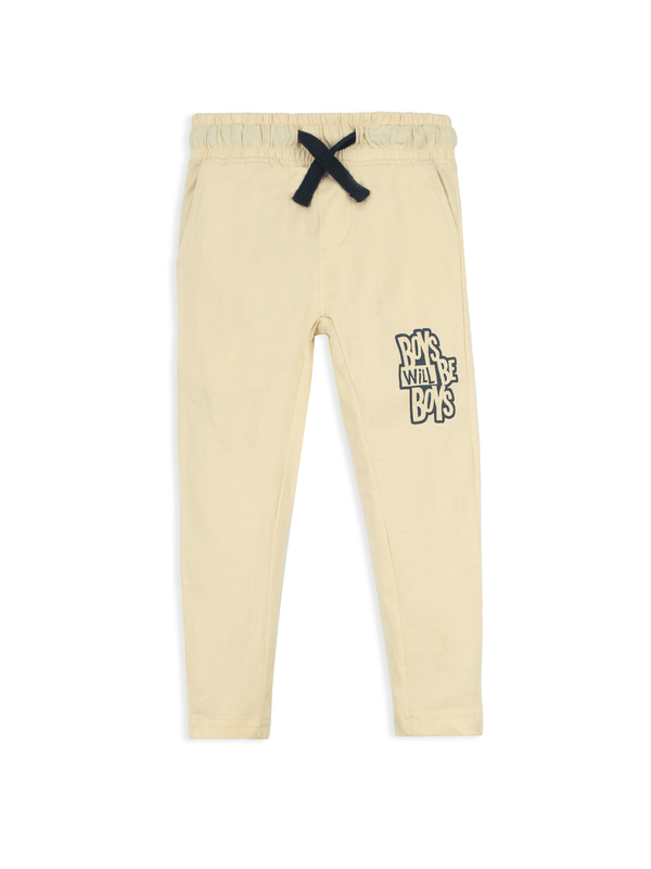 stone harbor BOY'S BEIGE GRAPHIC JOGGER