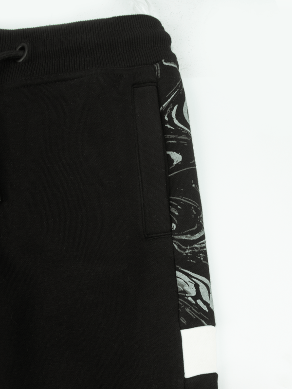 Stone Harbor BOY'S BLACK FLEECE PANELED JOGGER