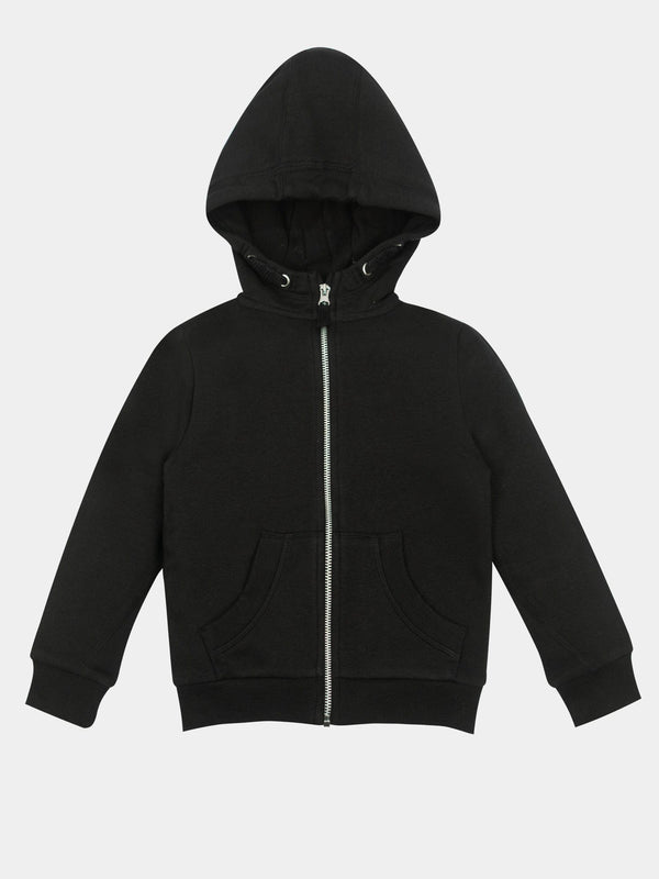 stone harbor BOY'S BLACK FLEECE ZIP THROUGH HOODIE