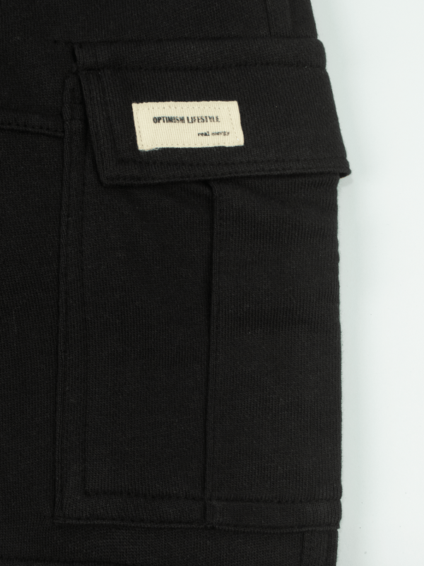 Stone Harbor BOY'S BLACK PANELED CARGO PANTS