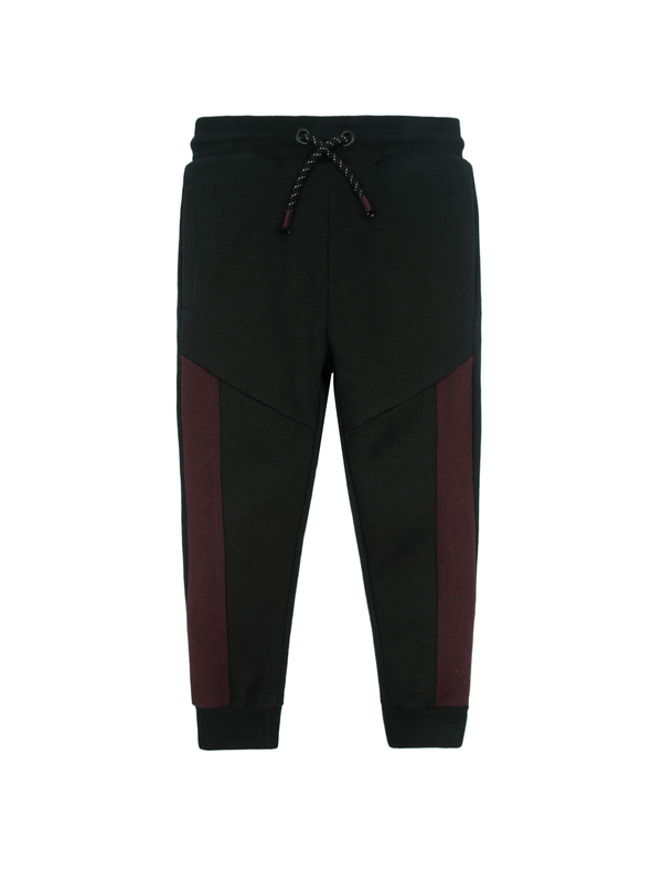 stone harbor BOY'S BLACK PANELED SWEATPANT