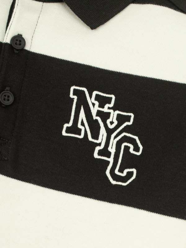 Stone Harbor BOY'S BLACK STRIPER RUGBY SHIRT