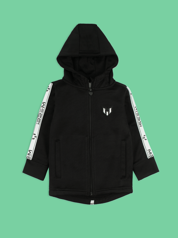 stone harbor BOY'S BLACK WINDBREAKER HOODIE
