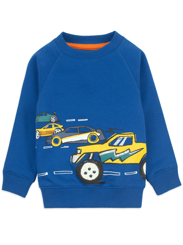 stone harbor BOY'S BLUE FLEECE GRAPHIC SWEATSHIRT