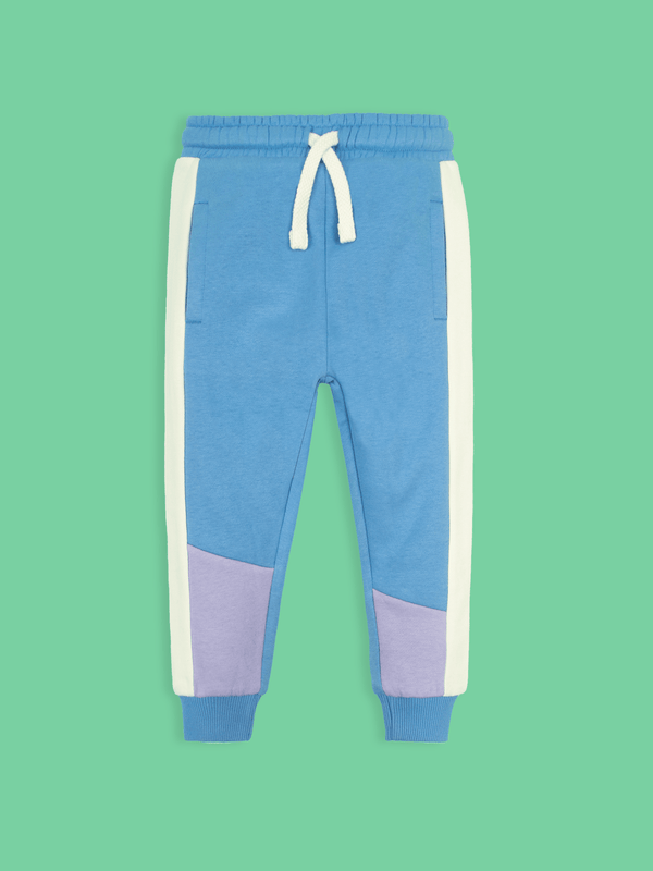 stone harbor BOY'S BLUE PANELED FLEECE JOGGER