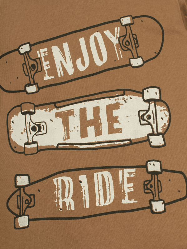 Stone Harbor BOY'S BROWN GRAPHIC T-SHIRT