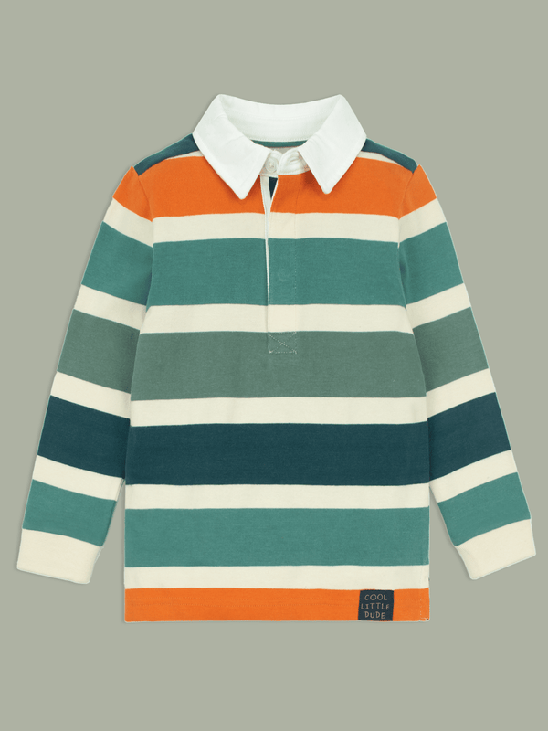 stone harbor BOY'S COOL DUDE STRIPER RUGBY