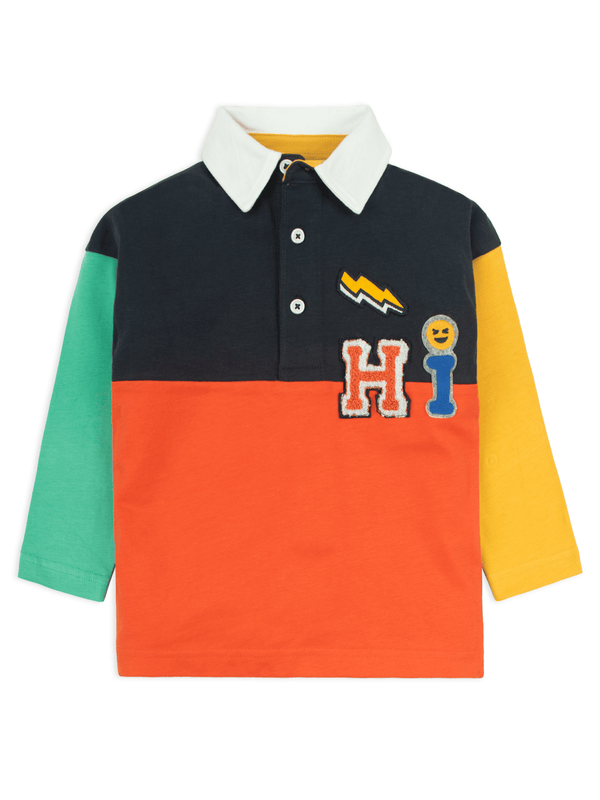 stone harbor BOY'S EXCLUSIVE COLOR BLOCK RUGBY
