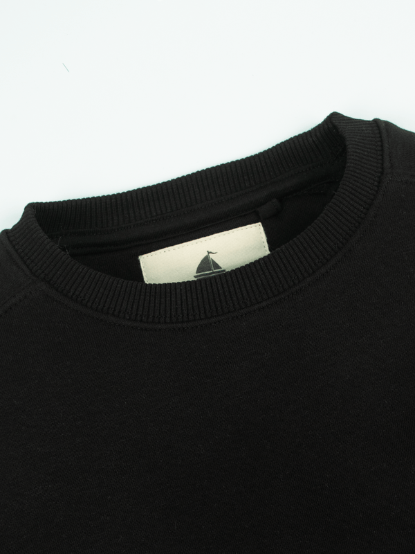 Stone Harbor BOY'S FLEECE JET BLACK SWEATSHIRT