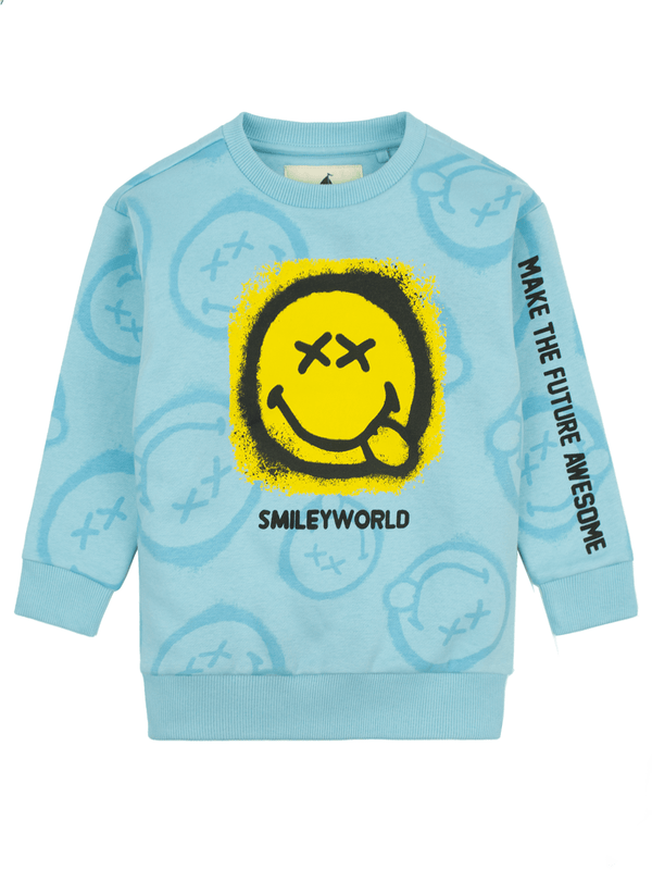 stone harbor BOY'S FLEECE SMILEY SWEATSHIRT