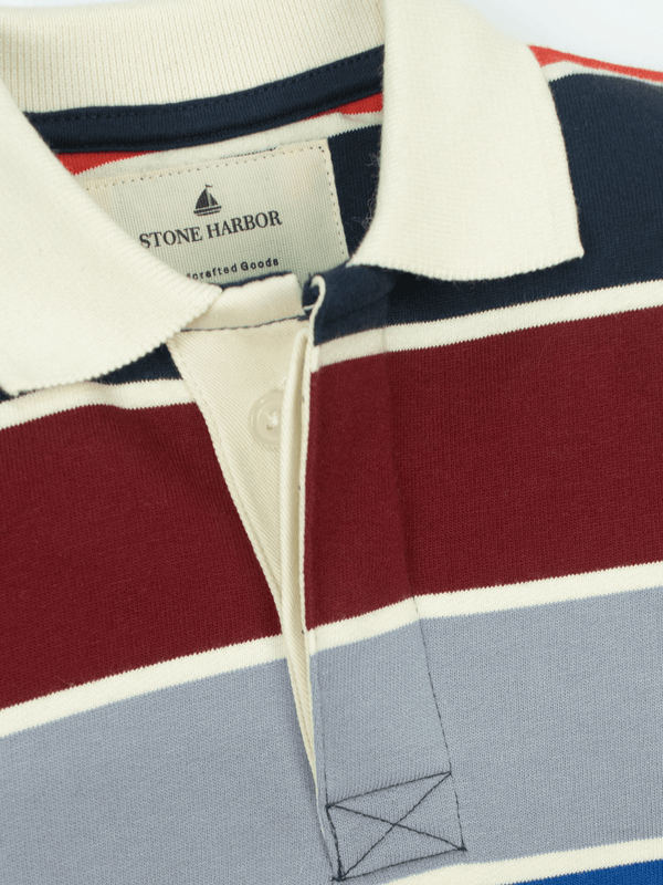 Stone Harbor BOY'S FLEECE STRIPER RUGBY