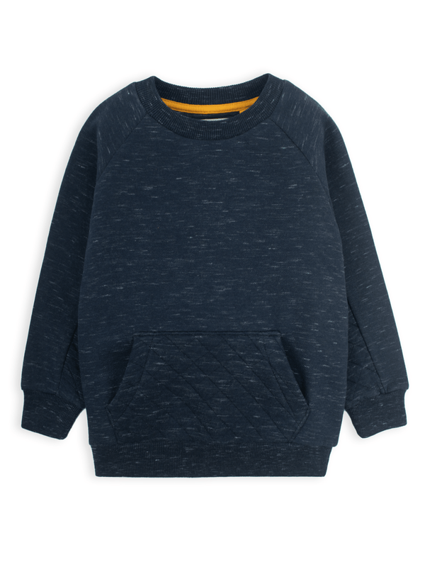 stone harbor BOY'S FLEECE TEXTURED NAVY SWEATSHIRT