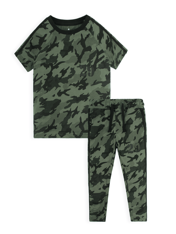 stone harbor BOY'S GREEN CAMO TRACKSUIT