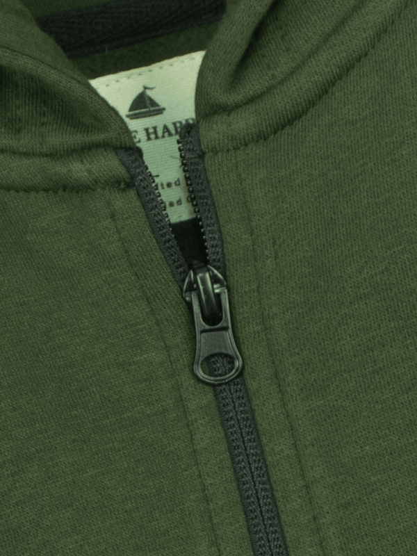 Stone Harbor BOY'S GREEN FLEECE ZIP THROUGH HOODY