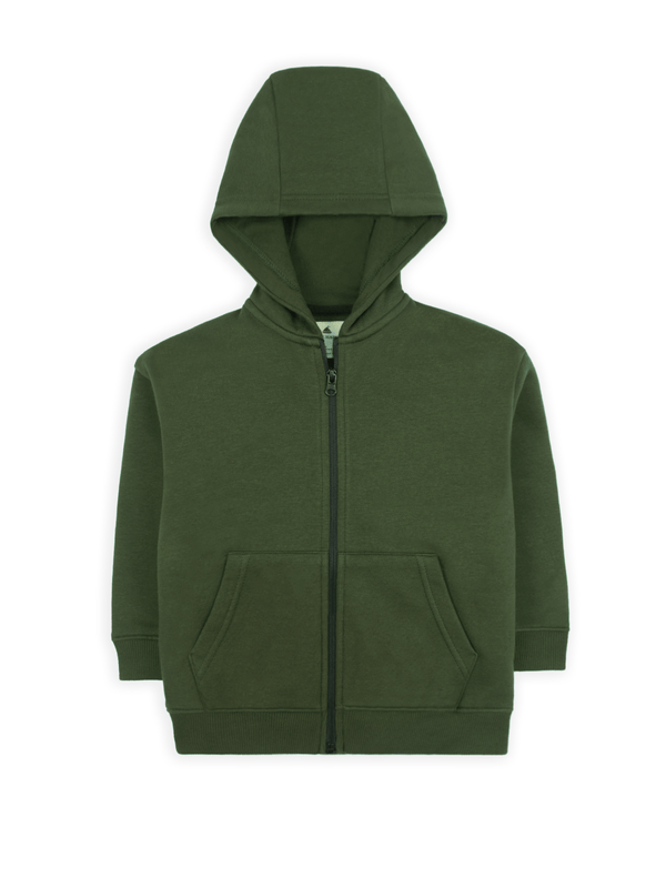 stone harbor BOY'S GREEN FLEECE ZIP THROUGH HOODY