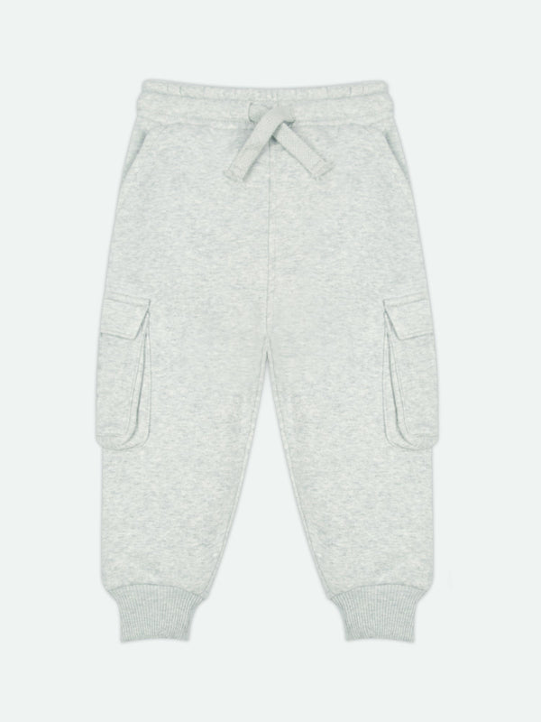 stone harbor BOY'S GREY FLEECE CARGO JOGGER