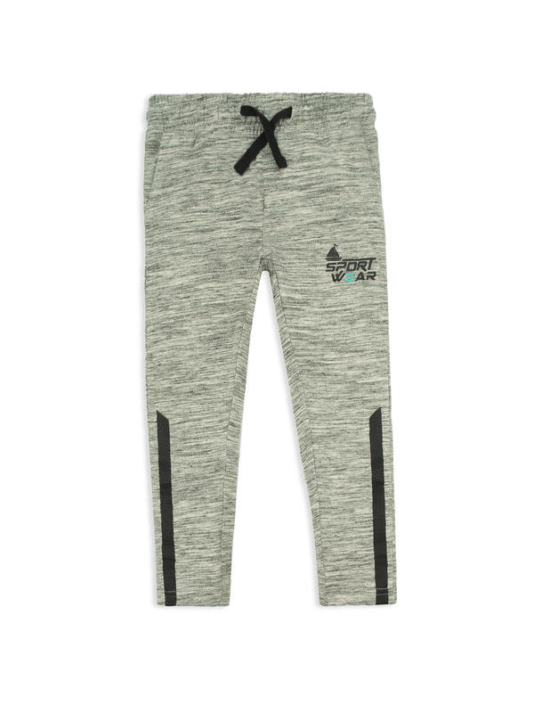 stone harbor BOY'S GREY MELANGE JOGGER TROUSER