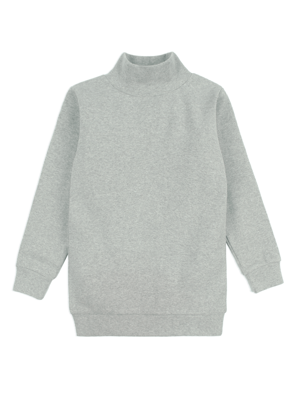 stone harbor BOY'S GREY MOCK NECK SHIRT