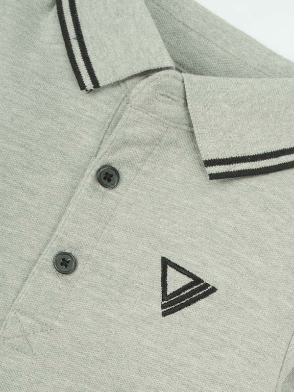 Stone Harbor BOY'S GREY TWIN TIPPED POLO SHIRT